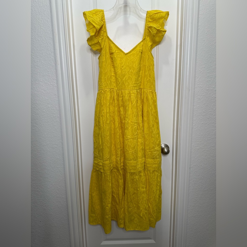 Band of the Free Yellow Midi Sundress with‎ pocket!